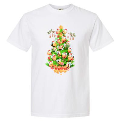 Christmas Tree Bees Jingle All The Way! Bees Gift Garment-Dyed Heavyweight T-Shirt