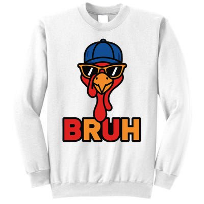 Cool Turkey Bruh Funny Thanksgiving Sweatshirt