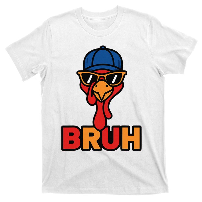 Cool Turkey Bruh Funny Thanksgiving T-Shirt