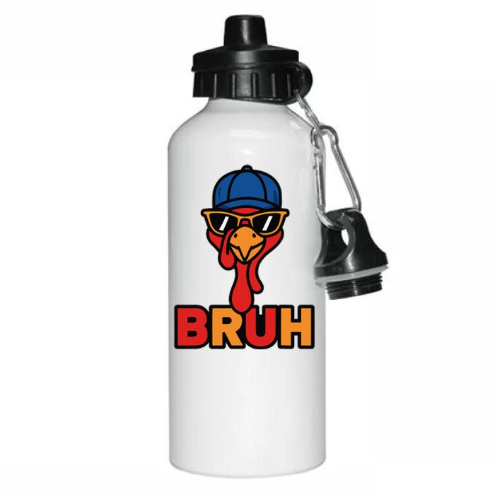 Cool Turkey Bruh Funny Thanksgiving Aluminum Water Bottle