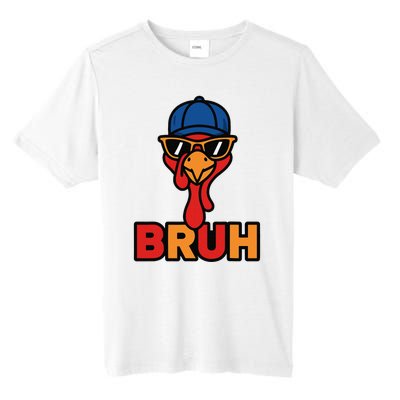 Cool Turkey Bruh Funny Thanksgiving Tall Fusion ChromaSoft Performance T-Shirt