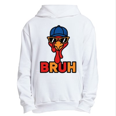 Cool Turkey Bruh Funny Thanksgiving Urban Pullover Hoodie