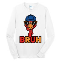 Cool Turkey Bruh Funny Thanksgiving Tall Long Sleeve T-Shirt