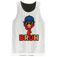 Cool Turkey Bruh Funny Thanksgiving Mesh Reversible Basketball Jersey Tank