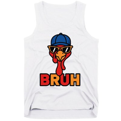 Cool Turkey Bruh Funny Thanksgiving Tank Top