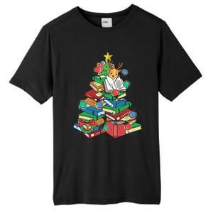 Christmas Tree Books Merry Bookmas Pajama Reading Book Lover Gift Tall Fusion ChromaSoft Performance T-Shirt