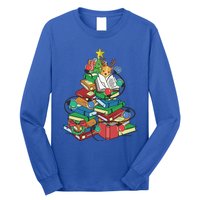 Christmas Tree Books Merry Bookmas Pajama Reading Book Lover Gift Long Sleeve Shirt