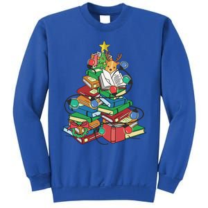 Christmas Tree Books Merry Bookmas Pajama Reading Book Lover Gift Sweatshirt