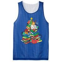 Christmas Tree Books Merry Bookmas Pajama Reading Book Lover Gift Mesh Reversible Basketball Jersey Tank