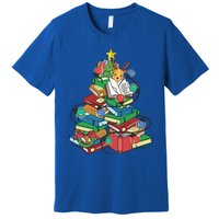 Christmas Tree Books Merry Bookmas Pajama Reading Book Lover Gift Premium T-Shirt