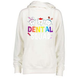 Cute Tooth Bunny Chicken Easter Eggs Dental Squad Easter Meaningful Gift Womens Funnel Neck Pullover Hood