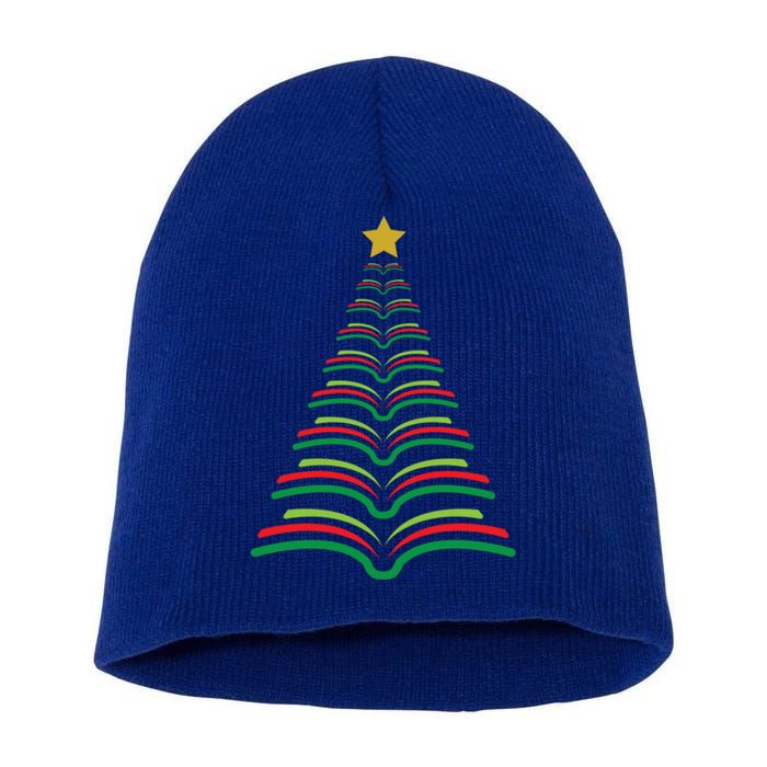 Christmas Tree Books Teacher Holiday Gift Librarian School Meaningful Gift Short Acrylic Beanie