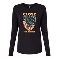 Close The Border Conservative Republican Womens Cotton Relaxed Long Sleeve T-Shirt