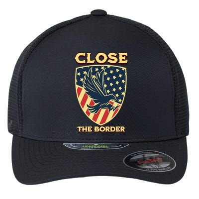 Close The Border Conservative Republican Flexfit Unipanel Trucker Cap