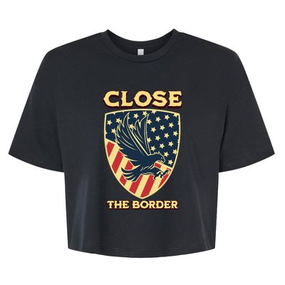 Close The Border Conservative Republican Bella+Canvas Jersey Crop Tee