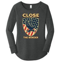 Close The Border Conservative Republican Women's Perfect Tri Tunic Long Sleeve Shirt