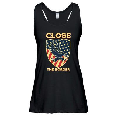 Close The Border Conservative Republican Ladies Essential Flowy Tank