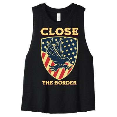 Close The Border Conservative Republican Women's Racerback Cropped Tank