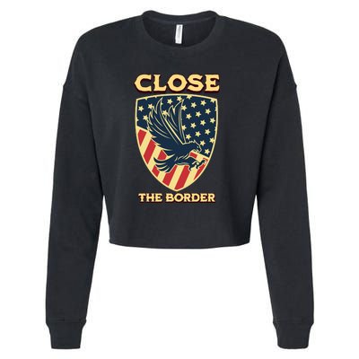 Close The Border Conservative Republican Cropped Pullover Crew