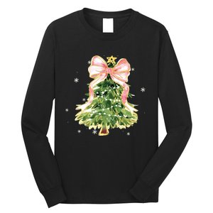 Christmas Tree Bow Christmas Tree Long Sleeve Shirt