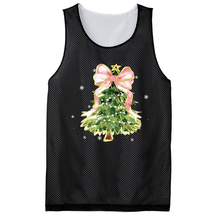 Christmas Tree Bow Christmas Tree Mesh Reversible Basketball Jersey Tank