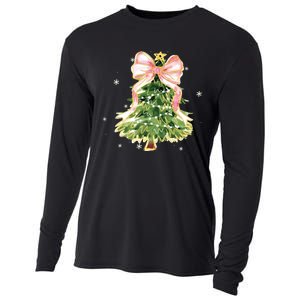 Christmas Tree Bow Christmas Tree Cooling Performance Long Sleeve Crew