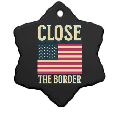 Close The Border Conservative Republican Ceramic Star Ornament