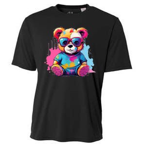 Colorful Teddy Bear Cute Teddy Bear I Teddy Art I Teddy Bear Cooling Performance Crew T-Shirt