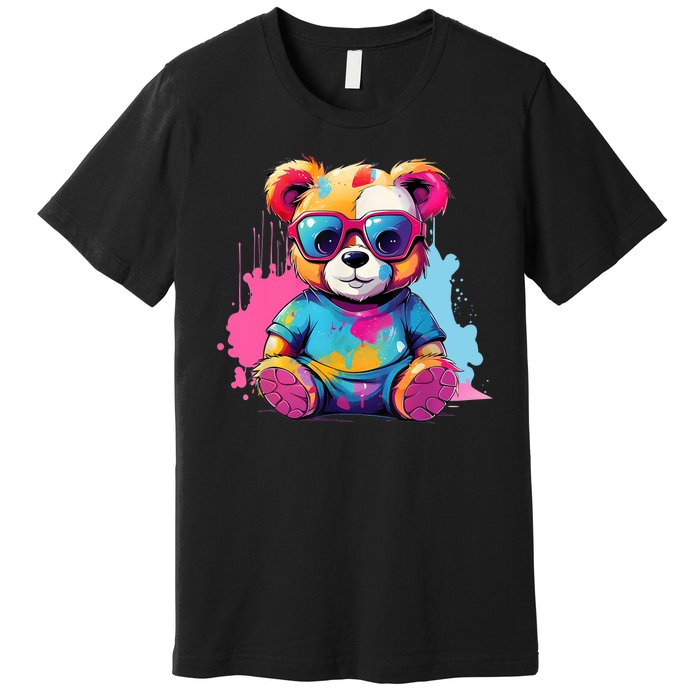 Colorful Teddy Bear Cute Teddy Bear I Teddy Art I Teddy Bear Premium T-Shirt