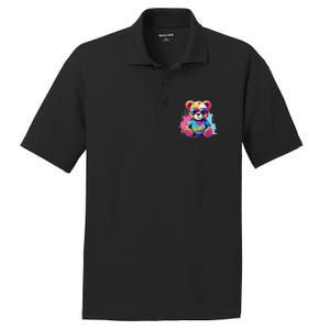 Colorful Teddy Bear Cute Teddy Bear I Teddy Art I Teddy Bear PosiCharge RacerMesh Polo