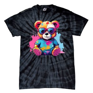 Colorful Teddy Bear Cute Teddy Bear I Teddy Art I Teddy Bear Tie-Dye T-Shirt