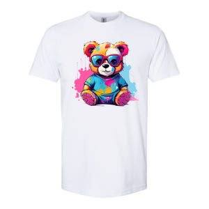 Colorful Teddy Bear Cute Teddy Bear I Teddy Art I Teddy Bear Softstyle CVC T-Shirt