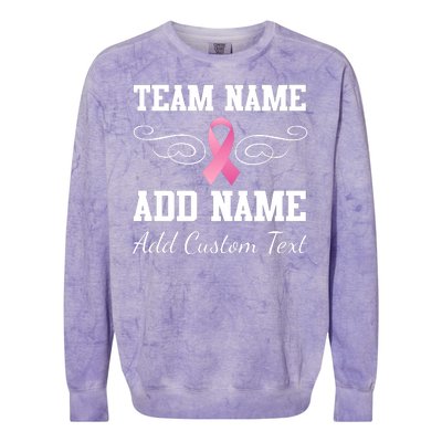 Custom Team Breast Cancer Personalize Colorblast Crewneck Sweatshirt