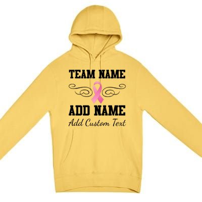 Custom Team Breast Cancer Personalize Premium Pullover Hoodie