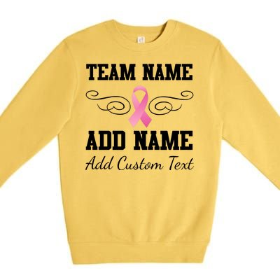 Custom Team Breast Cancer Personalize Premium Crewneck Sweatshirt