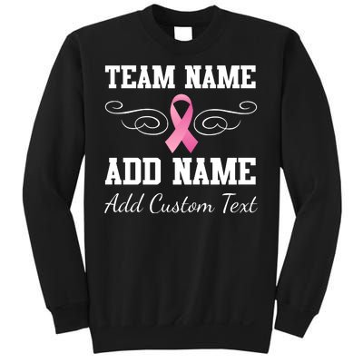 Custom Team Breast Cancer Personalize Sweatshirt