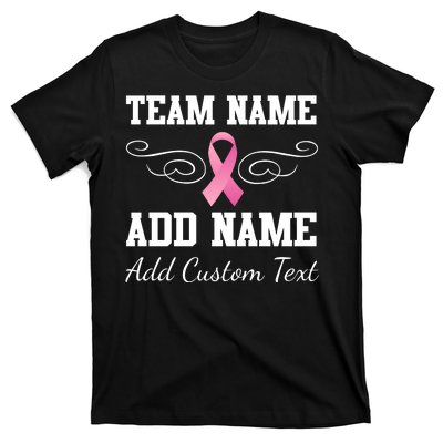 Custom Team Breast Cancer Personalize T-Shirt