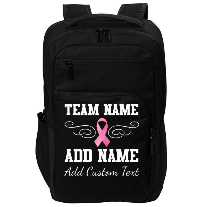 Custom Team Breast Cancer Personalize Impact Tech Backpack