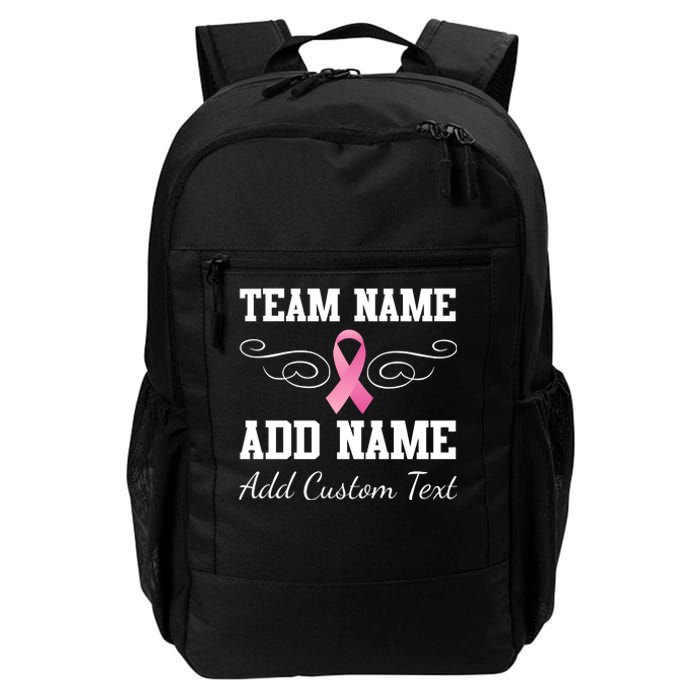 Custom Team Breast Cancer Personalize Daily Commute Backpack