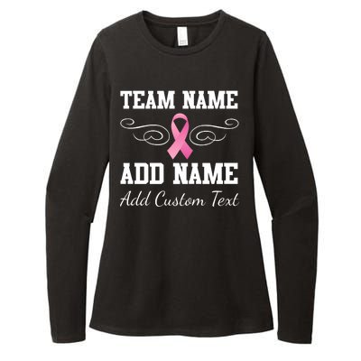 Custom Team Breast Cancer Personalize Womens CVC Long Sleeve Shirt