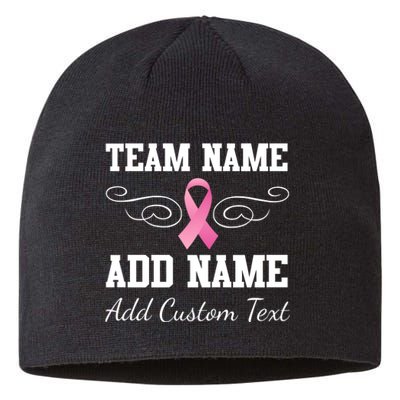 Custom Team Breast Cancer Personalize Sustainable Beanie