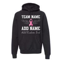 Custom Team Breast Cancer Personalize Premium Hoodie