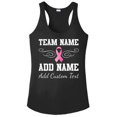 Custom Team Breast Cancer Personalize Ladies PosiCharge Competitor Racerback Tank