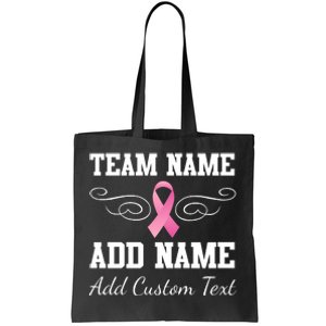 Custom Team Breast Cancer Personalize Tote Bag