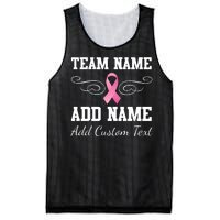 Custom Team Breast Cancer Personalize Mesh Reversible Basketball Jersey Tank