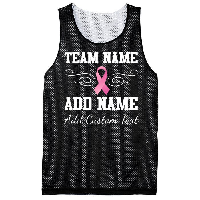 Custom Team Breast Cancer Personalize Mesh Reversible Basketball Jersey Tank