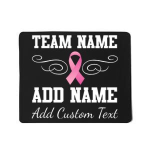 Custom Team Breast Cancer Personalize Mousepad