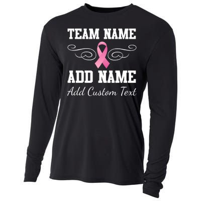 Custom Team Breast Cancer Personalize Cooling Performance Long Sleeve Crew