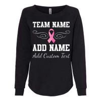 Custom Team Breast Cancer Personalize Womens California Wash Sweatshirt