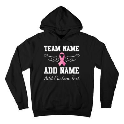 Custom Team Breast Cancer Personalize Tall Hoodie